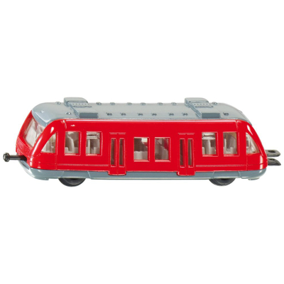 Lodër tren Siku Local Train 1013, die-cast metal, 8 cm, i kuq gri
