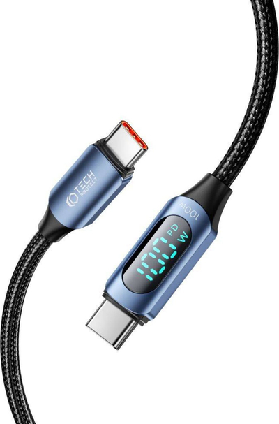 Kabllo USB-C Tech-Protect UltraBoost LED, 100W PD 5A, 2m, blu