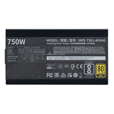 Furnizues energjie Cooler Master MWE Gold 750 V2, 750W, ATX 3.1, modular, ngjyrë e zezë