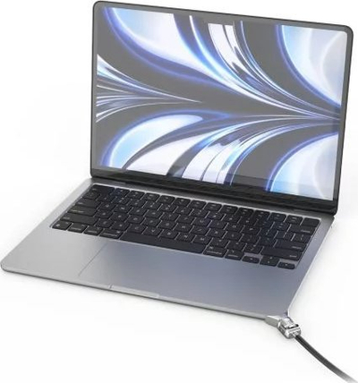 Adapter sigurie Compulocks Ledge për MacBook Air 13\" M2 M3, me kyç me çelës, ngjyrë argjendtë