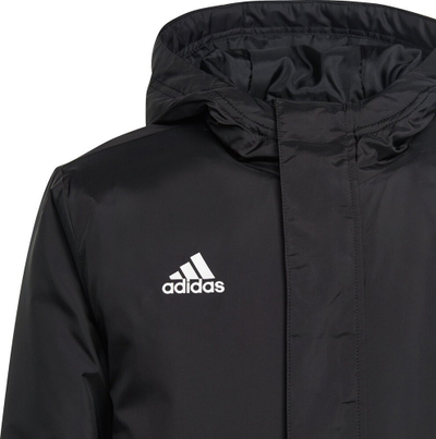 Xhaketë për kalamaj Adidas Entrada 22 Stadium Jr IB6078, me kapuç, e mbushur, e zezë