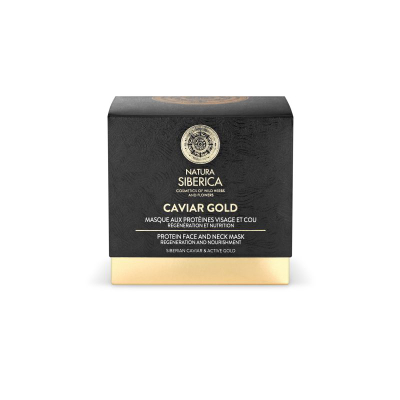 Maskë për fytyrë edhe qafë Natura Siberica Caviar Gold, rigjeneruese, 50ml