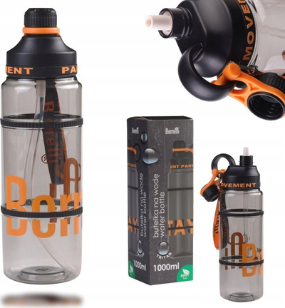 Шише за вода Berretti BR-0169, 1000 ml, акрилик, беж
