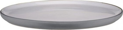 Pjatë e sheshtë Verlo Time, 26 cm, porcelan, gri me të zezë