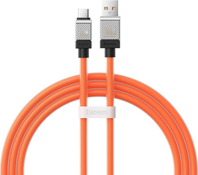 Kabllo USB në USB-C Baseus CoolPlay, 100W, 1m, portokalli