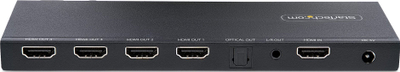 Ndarës HDMI StarTech.com 4-Port, 4K 60Hz, HDMI 2.0, i zi