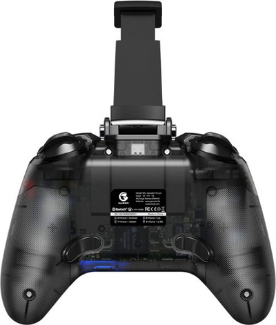 Безжичен гејмпад GameSir T4 Pro, мултиплатформски, LED RGB, проѕирен