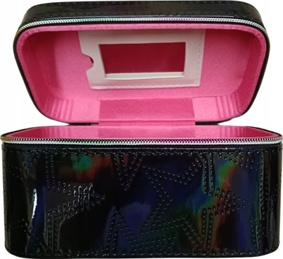 Kuti makeup Adar S Case, me pasqyrë, me zinxhir, 19x11x10cm, shumëngjyrëshe
