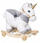 Kalë lëkundës njëbrirësh LeanToys 2 në 1, ride on, me tinguj, i bardhë