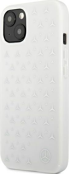 Kapak telefoni Mercedes-Benz për iPhone 13 Mini, hardcase, me motiv Silver Stars, i bardhë