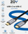 Kabllo ZOY USB-C në USB-C, 1m, e zezë/e argjendtë