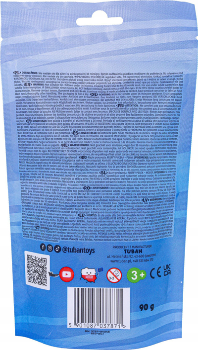 Rërë kinetike Tuban Fluffy Sand, 90 g, e butë, blu
