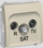 Prizë antene Kontakt-Simon BASIC MODULE RTV SAT BMZAR-SAT1.3/1.01/12, modul fundor, krem