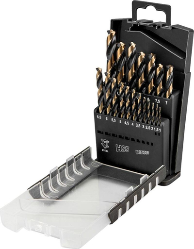 Set spiralash metalike Graphite HSS 55H089, 1.0-10.0 mm, 19 copë