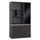 Raft profesional zyre HM2091R, bibliotekë melamine, 120x40x200 cm, gri wenge