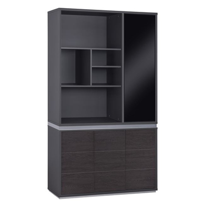 Raft profesional zyre HM2091R, bibliotekë melamine, 120x40x200 cm, gri wenge