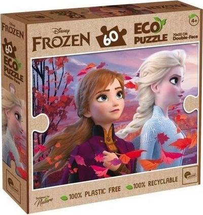 Puzzle Lisciani Disney Frozen Eco, 60 pjesë, dyanshëm, shumëngjyrësh