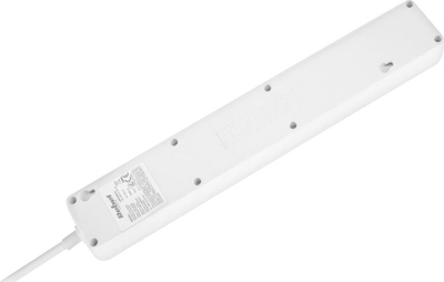 Kabllo zgjatuese Rebel, 5 priza + 2 USB, 1.5 m