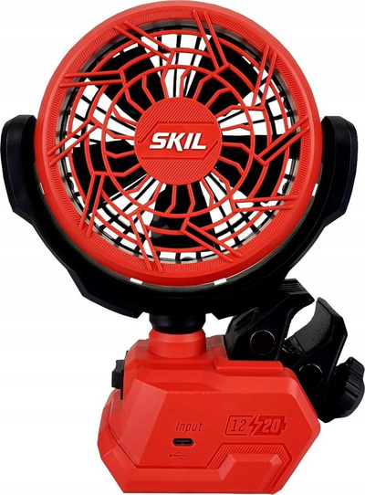 Ventilator portativ Skil 3163CA, 20V, brushless, i kuq