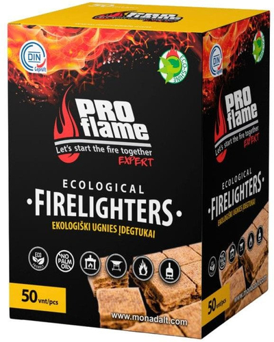 Fikse zjarri PROflame Fire Expert, fibër druri, 50 copë