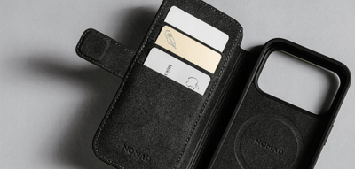 Куќиште-паричник Nomad Modern Leather Folio за iPhone 17 Pro Max, природна кожа, компатибилно со MagSafe, кафеава