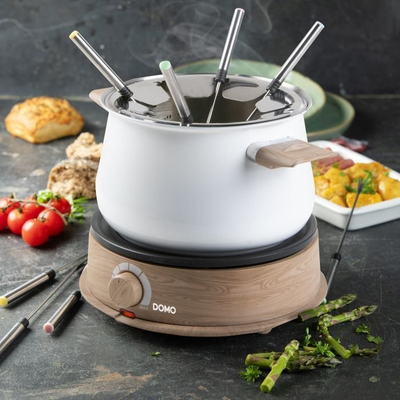 Сет за фондју DOMO DO736F, 2L, 1500W, бел