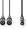 Kabllo audio Nedis OnStage, 2x XLR 3-pin mashkull në 3.5 mm mashkull, 1.5 m, gri