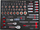 Колица за алат AWTools AW15100, 6 фиоки, со опрема, црвена