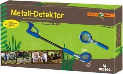 Detektor metali për kalamoj Moses 9625, dorezë e rehatshme, sinjal zanor, blu