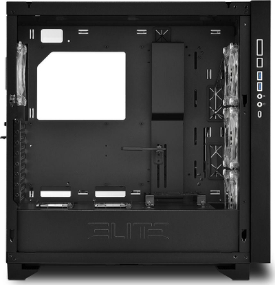 Kasë Sharkoon Elite Shark CA300H ARGB, e zezë, Full Tower