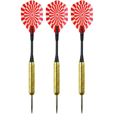 Set shigjeta darts Enero Dart, metal, 18g, 3 copë, të kuqe e të bardha