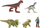 Set figura Jurassic World Dominion Minis, 5 copa, shumëngjyrëshe