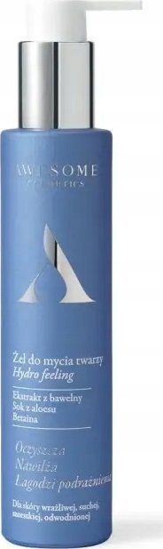 Xhel pastrimi për fytyrë Awesome Cosmetics Hydro Feeling, për lëkurë të ndjeshme, 100 ml, blu
