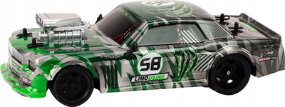 Makina me telekomandë RC 1:16 Drift, rrota gome, e gjelbër