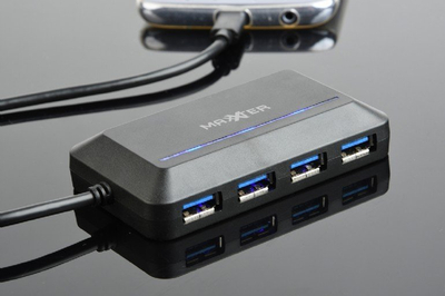 HUB USB Gembird Maxxter ACT-HUB3C-4P, 4 porta USB 3.1, USB-C, i zi