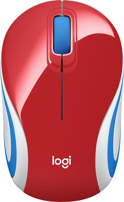 Maus Logitech M187, wireless, USB, i kuq