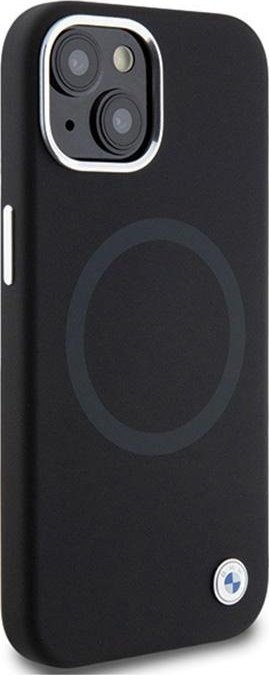 Mbulesë telefoni BMW Signature Liquid Silicone MagSafe, për iPhone 15, e zezë