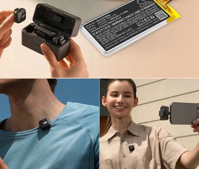 Bateri Li-Polymer për mikrofonin DJI MIC Mini, 3.8V, 1950mAh, e zezë