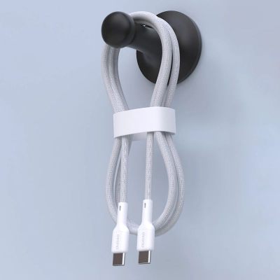 Kabllo USB C Dudao L9C, USB C me USB C, 2m, 65W, e bardhë