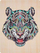 Puzzle druri Grafix Tiger, 2D, 135 copa, shumëngjyrësh