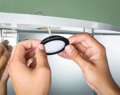 Set spote LED për mobilje Paulmann Furniture, 3x2.5W, 65mm, e zezë mat