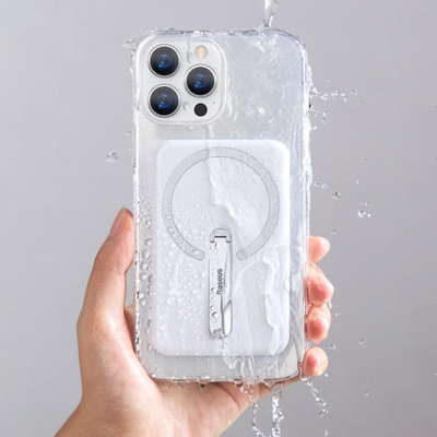 Mbrojtëse telefoni Baseus për iPhone 13, MagSafe, me këmbë mbajtëse, transparente