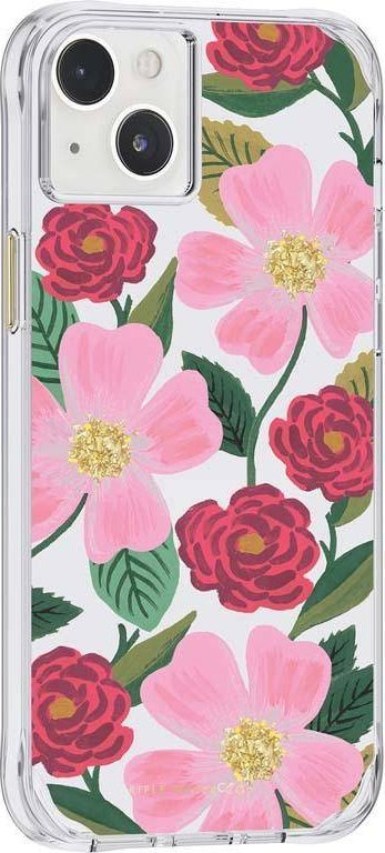 Kopertinë telefoni Rifle Paper Co Rose Garden për iPhone 14 Plus, e tejdukshme me lule