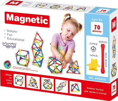 Puzzle Woopie - blloqe ndërtimi, 70 copa