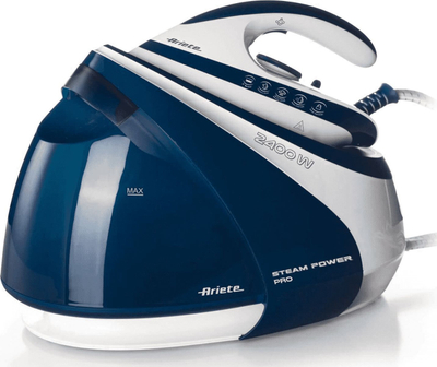 Hekur me kaldajë Ariete Steam Power Pro, 2400W, 1.8L, blu me të bardhë