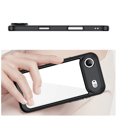 Maskë telefoni Hurtel Outer Space, për iPhone 17 Pro, PMMA TPU, e zezë transparente
