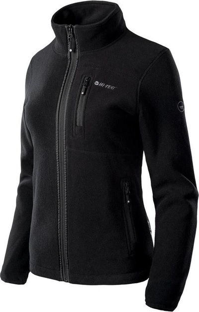 Polar për goca Hi-Tec Lady Porto, 280 g/m², me zinxhir gjithëpër gjithë, i zi