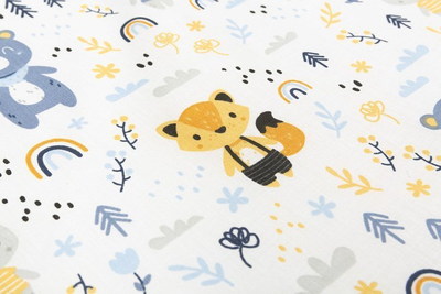Dyshek udhëtimi për fëmijë Sensillo Travel Mattress Friends from the Forest, 120x60 cm, palosës, shumëngjyrësh