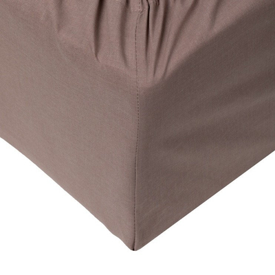 Çarçaf fitted OKKO, polikoton, 200x200x25 cm, taupe