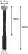 Gërshërë Forstner Bosch Accessories 2608901822, 12 mm, 88 mm, metal